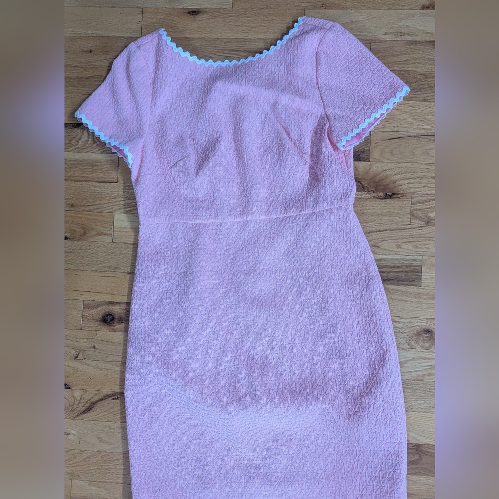 Brand New With Tags J. Crew Pink Mini Dress with White Trim